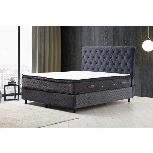 Hanah home Sonata Set 150 x 200 - Anthracite dvojna boxspring postelja, (20976016)