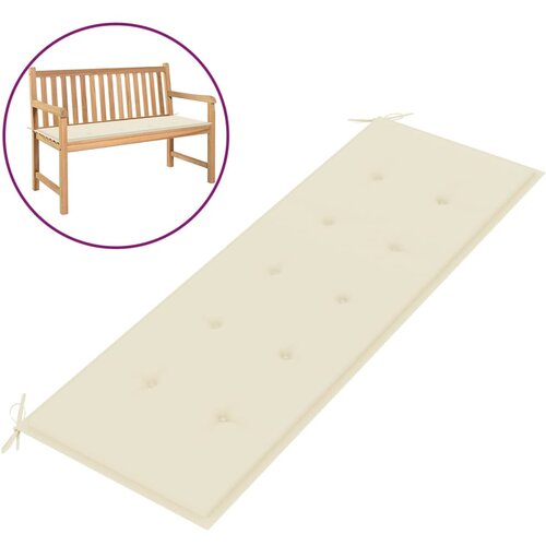 vidaXL Blazina za vrtno klop krem 150x50x3 cm Cene