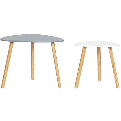 SoBuy komplet dveh konzolnih mizic v sivi barvi v skandinavskem slogu, (21123463)