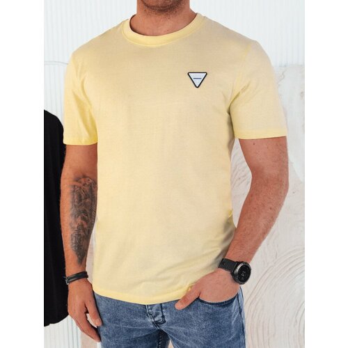 DStreet Basic Men's Yellow T-Shirt Slike