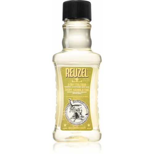Reuzel Tea Tree 3 u1 šampon, regenerator i gel za tuširanje za muškarce 100 ml
