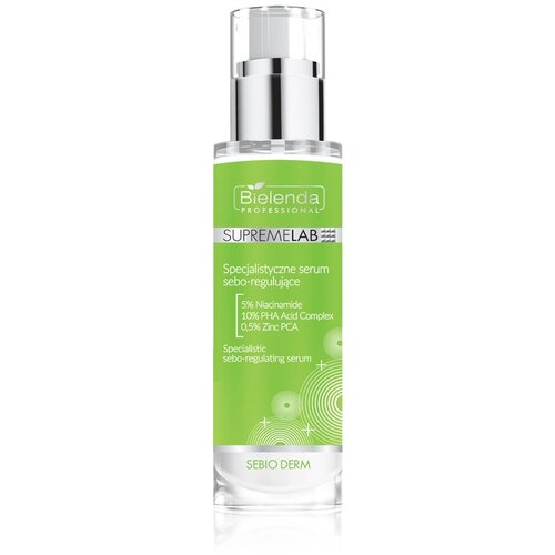 Bielenda Professional Supremelab Sebio Derm serum za obraz za regulacijo prekomernega sebuma in aken 30 ml Slike