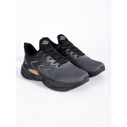 VICO Black and grey lightweight lace-up trainers Cene