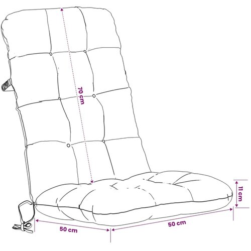  Jastučići za stolice s visokim naslonom - 6 komada VIANEN - Pijesak 120 x 50 x 8 cm 6 Cijene