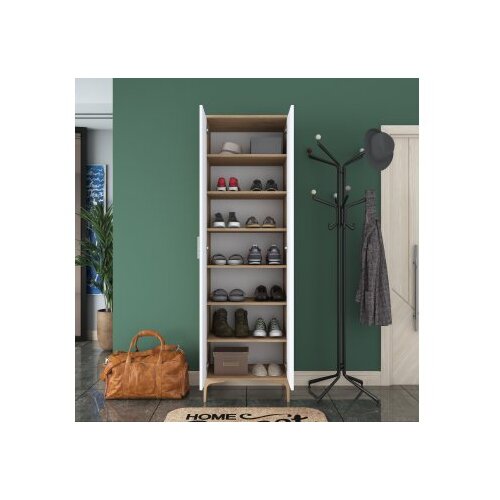 Woody Fashion Ormarić za cipele 60x198,6x37,5cm Orah Slike