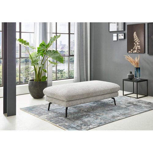 Beldomo Style tabure, tekstil srebrne barve Cene