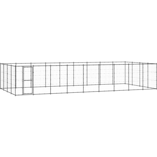 vidaXL zunanji pasji boks jeklo 43,56 m² Cene