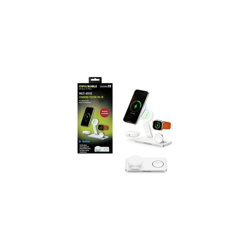 Max Mobile PUNJAČ BEŽIČNI YM-T8 PD MAGSAFE, SET 3U1 BIJELI 0299 Slike