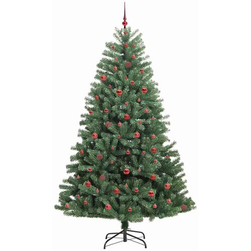  Umjetno božićno drvce s nogom Zelena 240 cm PVC i metal Slike