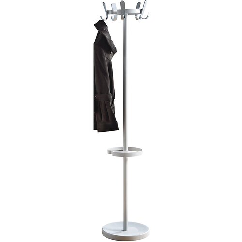 eurokraft pro Garderobno stojalo s 5 kljukicami, višina 1680 mm, Ø 350 mm, srebrne kljukice Cene