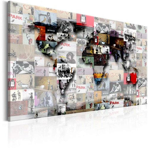  Slika - Map: Banksy inspiration 120x80 Slike