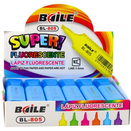 Highlighter marker za bilje&amp;scaron;ke &amp;scaron;kolski ured neonski intenzivno plavi Slike