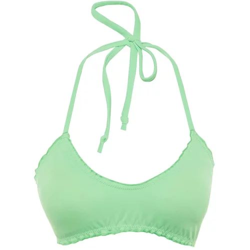Trendyol green frill detailed bikini top