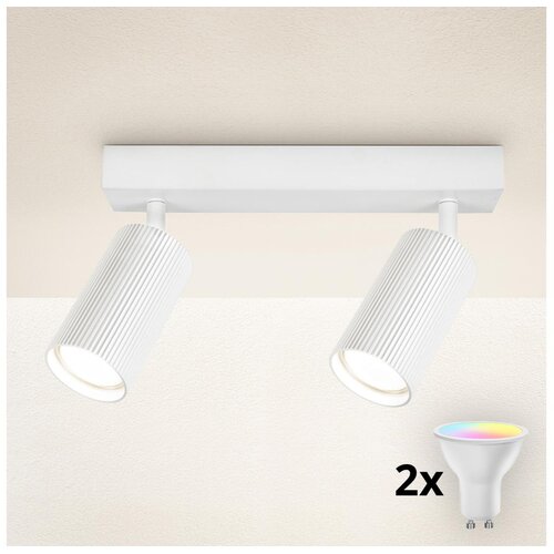  Brilagi - LED RGBW prigu&scaron;iva spot svetiljka SELE MODERN 2xGU10/6W/230V bela Cene
