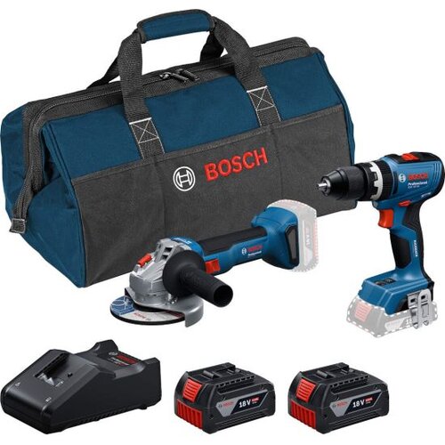 Bosch akumulatorski set alata GSB 18V-65 + GWS 18V-8 + 2x GBA 4,0 Ah + torba, 0615A5008Z Cene