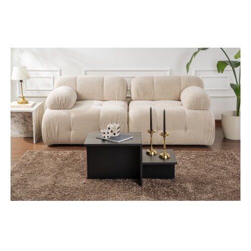 Hanah home stočić za dnevnu sobu harmony - wood black wood black coffee table Slike