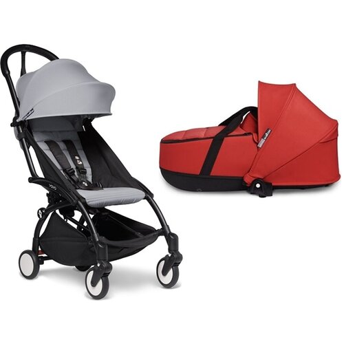 Stokke yoyo kolica za bebe 2U1 - stone & red (ram+ 6+tekstil + korpa) Cene