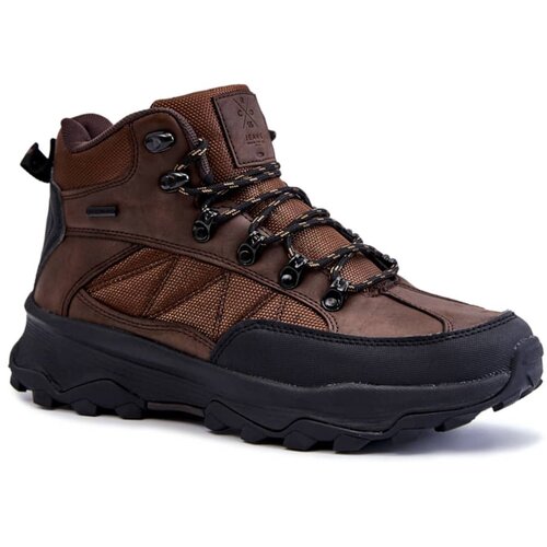 Kesi Men's Warm Trekking Shoes Cross Jeans KK1R4019C Dark brown Cene