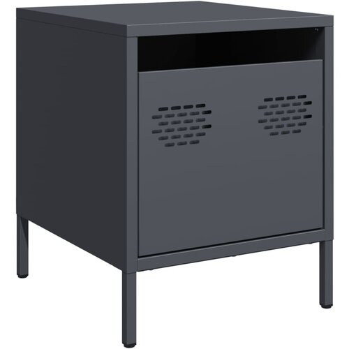 Maison Chic Nočna omarica - Nočna miza antracit 35x39x43,5 cm jeklo, (21688597) Slike