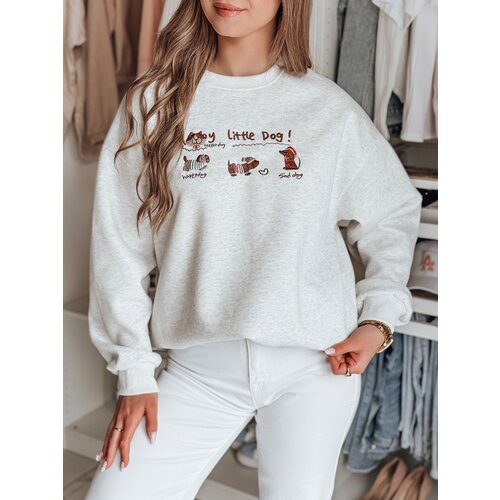 DStreet Bluza damska oversize z jamnikami JAMNIKOVE szara Cene