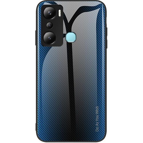 INORCO Teksturni ovitek iz ogljikovih vlaken za Infinix Hot 20i 4G, hrbtna stran iz kaljenega stekla, mehka torbica za telefon z okvirjem TPU, (22034299) Cene