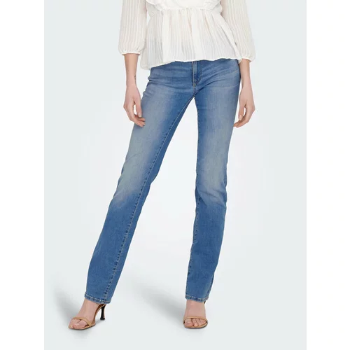 Only Jeans hlače Alicia 15258103 Modra Straight Fit