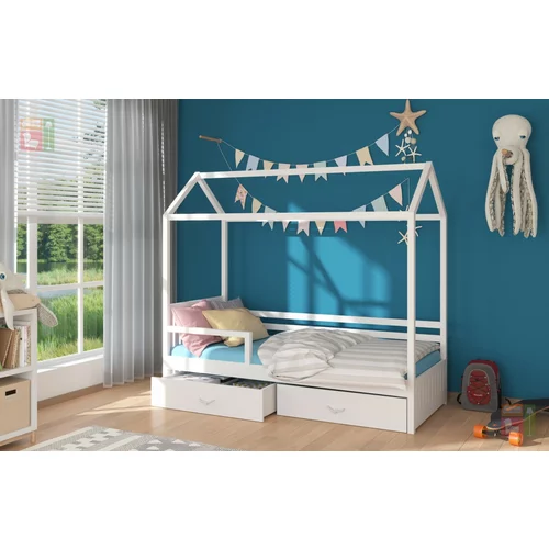 ADRK Furniture Otroška postelja Rose z ograjico - 80x180 cm