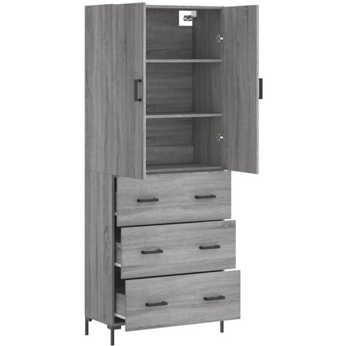  Visoka komoda siva sonome 69,5x34x180 cm od konstruiranog drva Slike