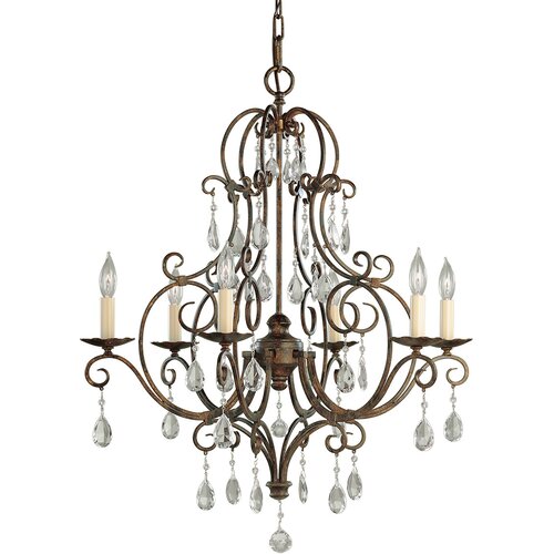 Elstead Lighting Chateau Feiss 6 Light Lestenec Mocha Bronze, (22099762) Cene