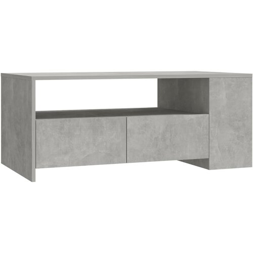 Maison Chic Klubska mizica - kavna mizica - Nizka mizica betonsko siva 102x55x42 cm inženirski les, (21753724) Slike