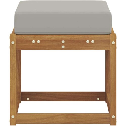  Klupa za sjedenje Prirodna i svijetlo siva 43 x 43 x 37 cm - Prirodna i svijetlo siva 40 cm Otvoreno područje nogu Slike