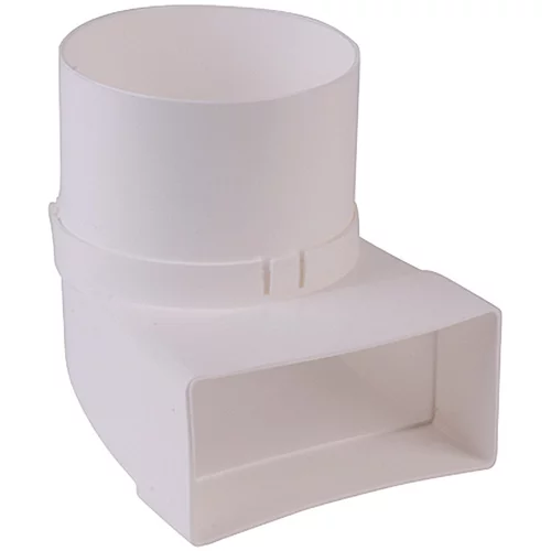 OEZPOLAT okruglo-plosnato koljeno za ventilaciju (dimenzije spojnog dijela: 111 x 54 mm, promjer spojnog dijela: 100 mm)