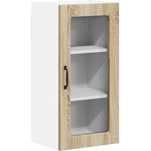  Zidni stakleni ormarić Lucca 2 pcs Hrast sonoma 40 x 31 x 80 cm Slike