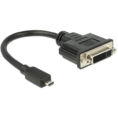 Delock HDMI / DVI adapter [1x HDMI utikač D Micro => 1x DVI-ženski utikač 24+5-polni] crna