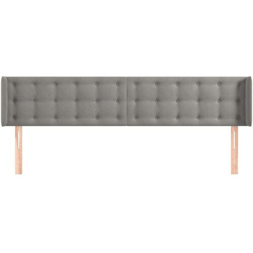 Uzglavlje s u&amp;scaron;ima svjetlosivi 183x16x78/88 cm bar&amp;scaron;unasti Slike