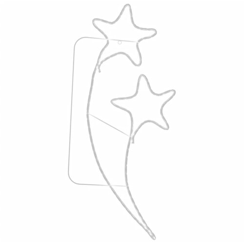  Svjetlosne trake zvijezde 4 kom tople bijele 125,5x53x4,5 cm Slike
