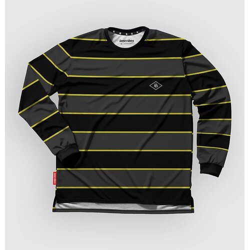 Loose Riders Baseline Long Sleeve Jersey black grey Slike