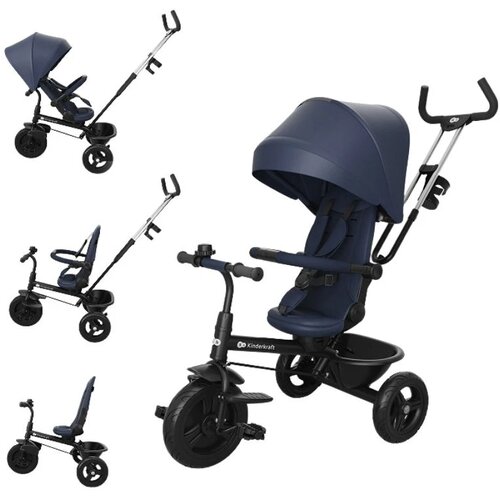 Kinderkraft tricikl za decu Aston 2 Plus Blue, 9m+ Slike