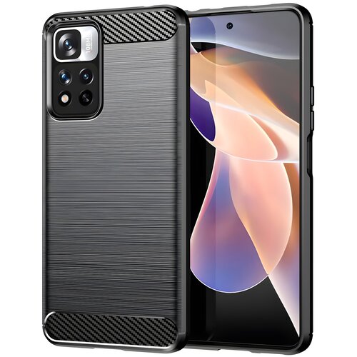 IZMAEL.eu Futrola Carbon Shield TPU za Xiaomi Redmi Note 11 Pro/Poco X4 NFC - Crna Cene