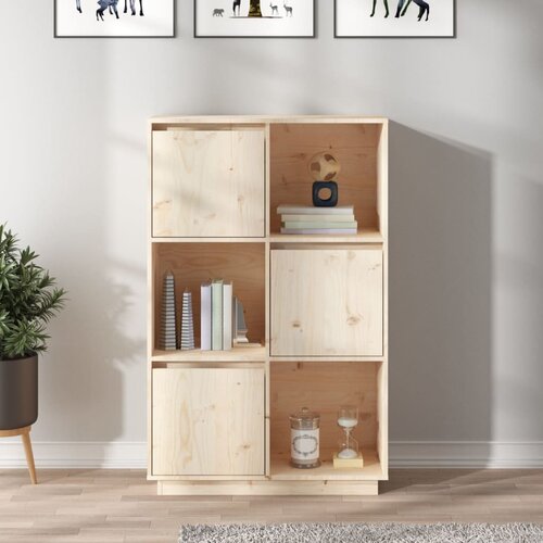 The Living Store Visoka omara 74x35x117 cm trdna borovina - Visoka Omarica, (21430952) Slike