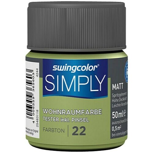 SWINGCOLOR NOTRANJA DISPERZIJSKA BARVA SIMPLY ŠT.22 (50 ml, zelena) Cene