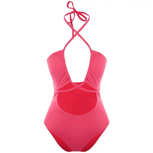 Trendyol Fuchsia Piping Detailed Swimsuit
