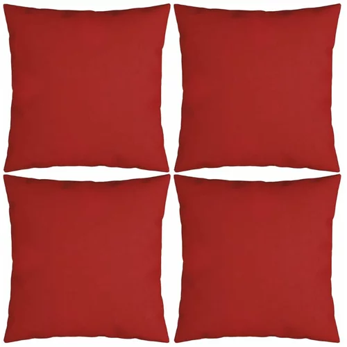 Ukrasni jastuci 4 kom crveni 40 x 40 cm od tkanine
