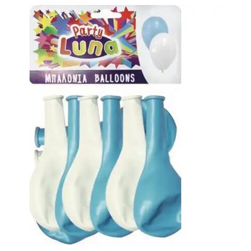 Luna Luna: 24-delni komplet Party balonov v beli in modri barvi Cene
