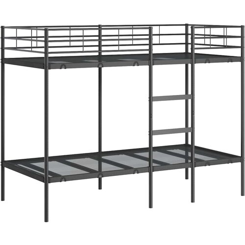 vidaXL Dvoposteljna postelja brez ležišča Black 100x190 cm Steel, (21829480) Cene