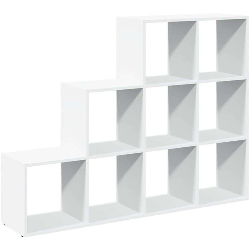 VidaXL Pregrada/regal za knjige 3razina bijeli 137,5x29x103,5cm drveni Slike