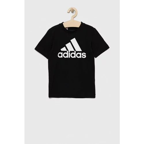 Adidas Dječja pamučna majica kratkih rukava U BL boja: crna, s tiskom