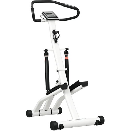 STEPER s 12 razina otpora LCD zaslon 2 kotača 80 cm x 61 cm x 134 cm bijela + crna Slike
