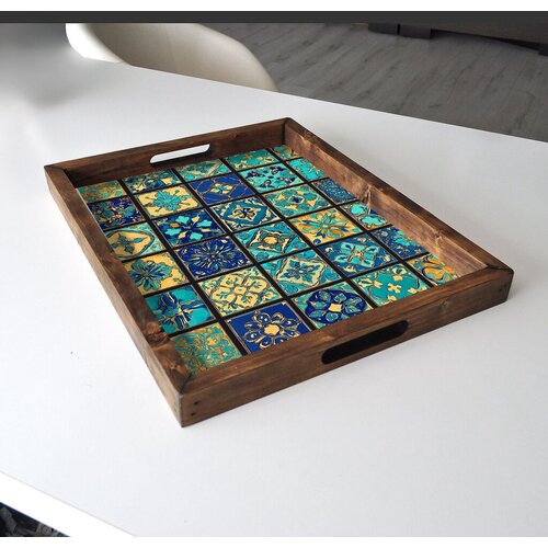 Aberto Design Poslužavnik REF031 48 x 38 x 4 cm, Šareni Cene