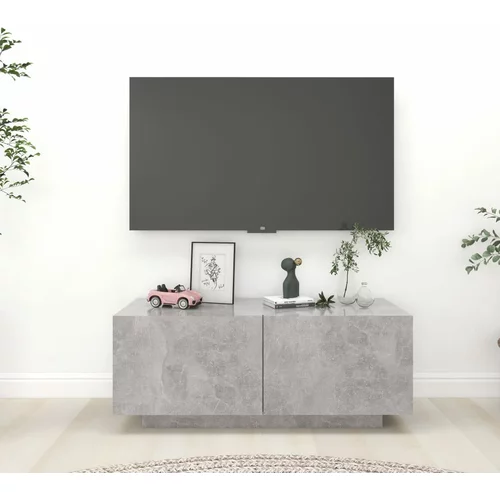 TV ormarić siva boja betona 100 x 35 x 40 cm od iverice